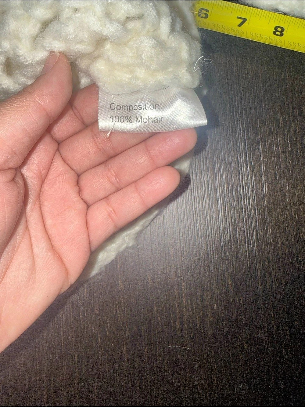 Liu Liu Mohair Cropped Chunky Cardigan Boho Chic Cottagecore Size L - Picture 4 of 8